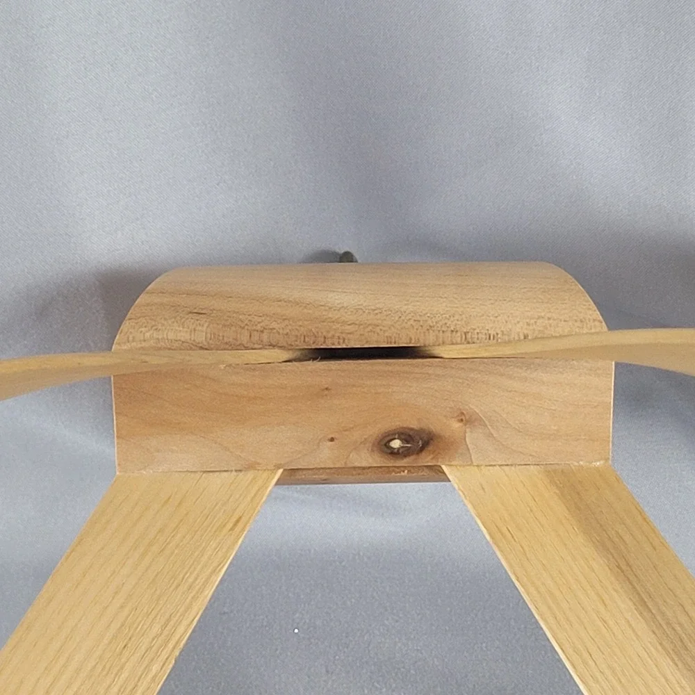 Wood Teardrop Hanging Plant Shelf Bentwood Boho Danish Scandinavian Style